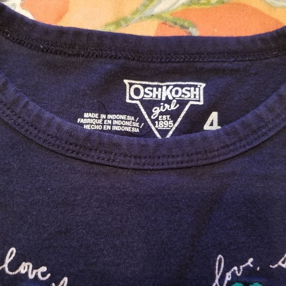 Girls,  flower osh kosh shirt - Picture 3 of 3